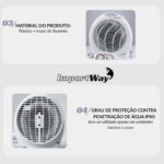 Aquecedor Elétrico Ventilador Ar Quente Portátil 2000w 220v - IWELE050 - 9