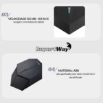 Secador De Mãos Automático 103m/s 1500w Preto 127v - IWELE033PT - 6
