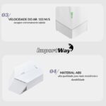 Secador De Mãos Automático 103m/s 1500w Branco 127v - IWELE033BR - 4