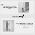 Aquecedor A Óleo Domestico Portátil Ventilador Arquente 127v - IWELE055 - 9