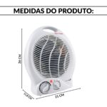 Aquecedor Elétrico Ventilador Ar Quente Portátil 1500w 127v - IWELE049 - 1