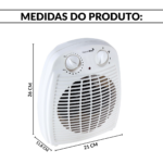 Aquecedor Elétrico Ventilador Ar Quente Portatil 220v 2000w - IWELE048 - 2