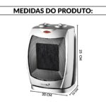 Aquecedor Cerâmico Elétrico Portátil Ventilador 1500w 127v - IWELE053 - 2