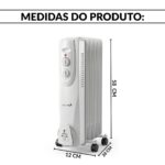 Aquecedor A Óleo Domestico Portátil Ventilador Arquente 127v - IWELE055 - 2