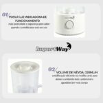 Umidificador De Ar Ambiente 3l Elétrico 127/220v Com Névoa - IWELE065 - 5