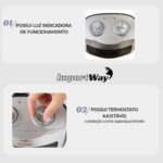 Aquecedor Cerâmico Elétrico Portátil Ventilador 1500w 127v - IWELE053 - 4