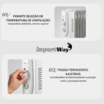 Aquecedor A Óleo Domestico Portátil Ventilador Arquente 127v - IWELE055 - 4