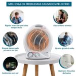 Aquecedor Elétrico Ventilador Ar Quente Portátil 2000w 220v - IWELE050 - 5