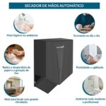 Secador De Mãos Automático 103m/s 1500w Preto 127v - IWELE033PT - 5