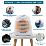 Aquecedor Elétrico Ventilador Ar Quente Portatil 127v 1500w - IWELE047 - 5