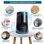 Umidificador De Ar Ambiente 2,5l Elétrico 127/220v Com Névoa Preto - IWELE063PT - 5