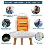 Aquecedor Elétrico Quartzo Portátil Domestico 700w 220v Way - IWELE052 - 5