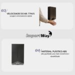 Secador Mãos Profissional Automático 77m/s 1200w Preto 127v - IWELE039PT - 10