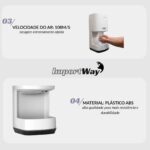 Secador De Mãos Automático Profissional 108m/s 1200w Branco - IWELE030BR - 10