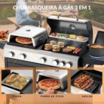 Churrasqueira Gás Gourmet Inox 3x1 Com Chapa De Lanche e Forno De Pizza - IWCG023 - 10