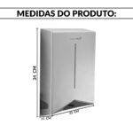 Secador Mãos Profissional Automático 77m/s 1200w Cinza 127v - IWELE039CZ - 3