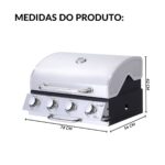 Churrasqueira À Gás Embutir 3x1 Com Forno De Pizza E Chapa Defumador - IWCG022 - 3