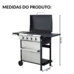 Churrasqueira Gás 2 Em 1 Com Chapa De Lanche E Grelha 4 Queimadores - IWCG025 - 3