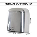 Secador De Mãos Profissional Automático 1650w Aço Inox 220v - IWELE036 - 3