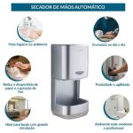 Secador De Mãos Automático Profissional 108m/s 1200w Cinza -  IWELE029CZ - 6