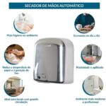 Secador De Mãos Profissional Automático 1650w Aço Inox 220v - IWELE036 - 6