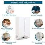 Secador Mãos Profissional Automático 77m/s 1200w Branco 127v - IWELE039BR - 6
