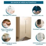 Secador Mãos Profissional Automático 77m/s 1200w Champanhe - IWELE039CH - 6