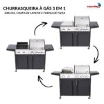 Churrasqueira Gás Gourmet Inox 3x1 Com Chapa De Lanche e Forno De Pizza - IWCG023 - 6