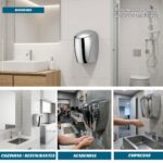 Secador De Mãos Profissional Automático 1200w Aço Inox 220v - IWELE042 - 7