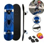 Skate Infantil Juvenil 79cm Unissex Kit Proteção Iniciante Shape Teia - BW014KT - 1