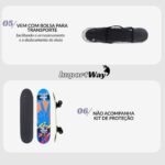 Skate Infantil Juvenil 24 Unissex Skateboard Iniciante Way - BW553 - 7