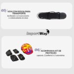 Skate Infantil Juvenil 79cm Unissex Kit Proteção Iniciante Shape Teia - BW014KT - 10
