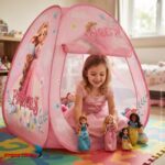 Barraca Toca Infantil Criança Princesa Rosa Dobrável Bolsa - BW482 - 10