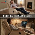 Poltrona Reclinável Com Mesa Função Massagem Aquecimento Bege - IWM007BG - 9