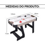 Mesa Air Game Infantil 123x59,5x70,5cm Dobrável Com Marcador - BW494 - 2