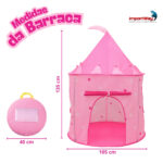 Barraca Infantil Castelo Princesa Rosa Dobrável 1,35m Bolsa - BW484RS - 3