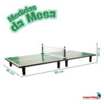 Mini Mesa Ping Pong Infantil Com Rede E Raquetes Mdf - BW486 - 3