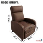 Poltrona Reclinável Com Função Massagem E Aquecimento Caramelo - IWM008CM - 2
