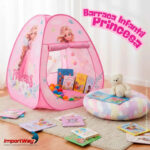 Barraca Toca Infantil Criança Princesa Rosa Dobrável Bolsa - BW482 - 4
