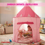 Barraca Infantil Castelo Princesa Rosa Dobrável 1,35m Bolsa - BW484RS - 4