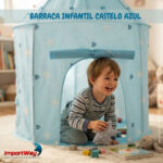 Barraca Infantil Castelo Princesa Azul Dobrável 1,35m Bolsa - BW484AZ - 4