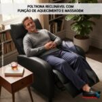 Poltrona Reclinável Com Função Massagem E Aquecimento Preto - IWM008PT - 3