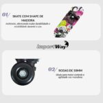 Skate Infantil Juvenil 24 Unissex Shape City Iniciante Way - BW553C - 4