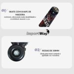Skate Infantil Juvenil 24 Unissex Shape Skate Iniciante Way - BW553S - 6