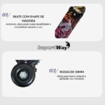 Skate Infantil Juvenil 24 Unissex Shape Radical Iniciante Way - BW553R - 5