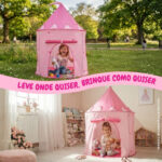 Barraca Infantil Castelo Princesa Rosa Dobrável 1,35m Bolsa - BW484RS - 5
