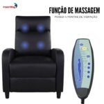 Poltrona Reclinável Com Função Massagem E Aquecimento Preto - IWM008PT - 4
