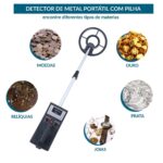 Detector Metal Portátil Com Pilha Sensibilidade Ajustável - IWDM011 - 6
