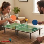 Mini Mesa Ping Pong Infantil Com Rede E Raquetes Mdf - BW486 - 5