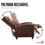 Poltrona Reclinável Com Função Massagem E Aquecimento Caramelo - IWM008CM - 6